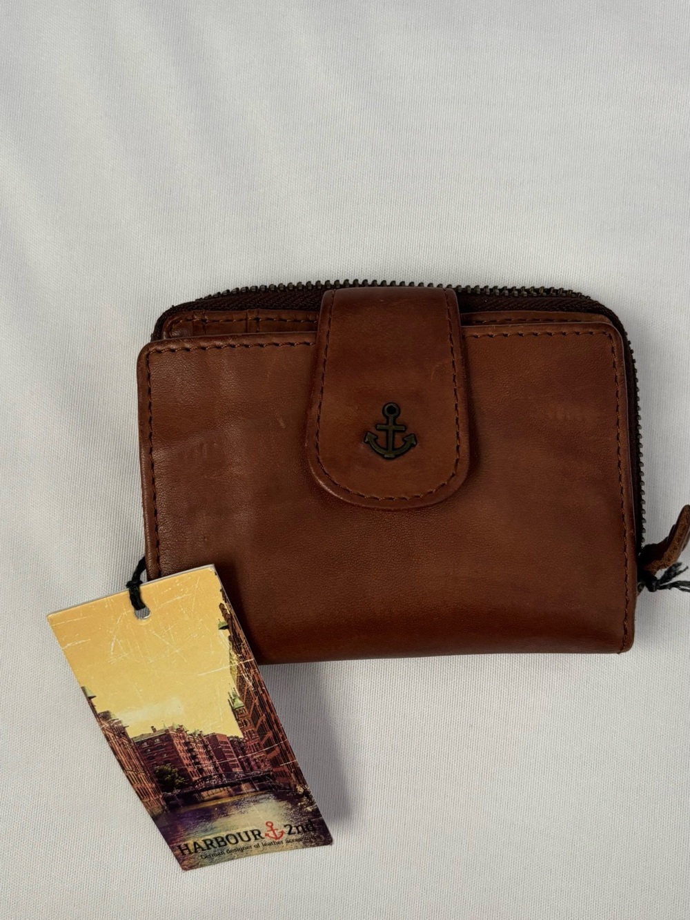Harbour 2nd Brown Leather Zip & Snap Wallet